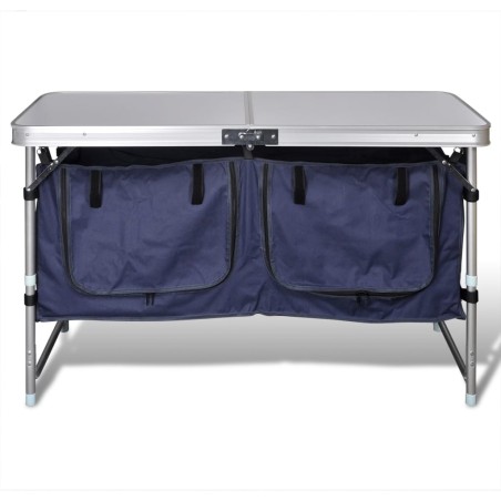 vidaXL Armario de camping plegable con estructura de aluminio