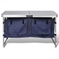 vidaXL Armario de camping plegable con estructura de aluminio