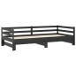 vidaXL Sofá cama extraíble madera maciza de pino negro 2x(90x200) cm vidaXL Sofá cama extraíble madera maciza de pino negro 2x(90x200) cm
