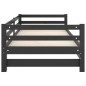 vidaXL Sofá cama extraíble madera maciza de pino negro 2x(90x200) cm vidaXL Sofá cama extraíble madera maciza de pino negro 2x(90x200) cm