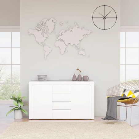 vidaXL Aparador de madera contrachapada blanco 120x36x69 cm