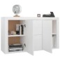 vidaXL Aparador de madera contrachapada blanco 120x36x69 cm vidaXL Aparador de madera contrachapada blanco 120x36x69 cm