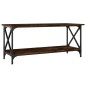 vidaXL Mesa de centro madera y hierro roble ahumado 100x45x45 cm vidaXL Mesa de centro madera y hierro roble ahumado 100x45x45 cm