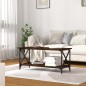 vidaXL Mesa de centro madera y hierro roble ahumado 100x45x45 cm vidaXL Mesa de centro madera y hierro roble ahumado 100x45x45 cm