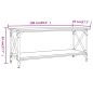 vidaXL Mesa de centro madera y hierro roble ahumado 100x45x45 cm vidaXL Mesa de centro madera y hierro roble ahumado 100x45x45 cm