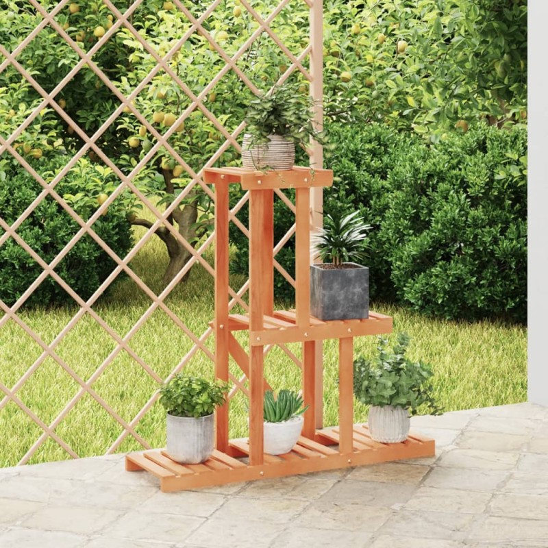 vidaXL Soporte para flores de madera maciza abeto 81x25x75,5 cm vidaXL Soporte para flores de madera maciza abeto 81x25x75,5 cm