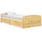 vidaXL Estructura de cama con 2 cajones madera maciza pino 90x200 cm vidaXL Estructura de cama con 2 cajones madera maciza pino 90x200 cm