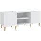 vidaXL Mueble para discos madera contrachapada blanco 121x38x48 cm vidaXL Mueble para discos madera contrachapada blanco 121x38x48 cm