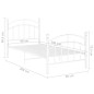 vidaXL Estructura de cama de metal blanco 90x200 cm vidaXL Estructura de cama de metal blanco 90x200 cm