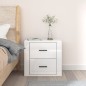 vidaXL Mesita de noche de pared blanco brillante 50x36x47 cm