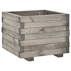 vidaXL Jardinera de madera de pino maciza 50x50x40 cm