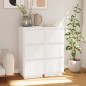 vidaXL Aparador 2 uds madera maciza de pino blanco 32x34x75 cm vidaXL Aparador 2 uds madera maciza de pino blanco 32x34x75 cm