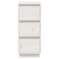 vidaXL Aparador 2 uds madera maciza de pino blanco 32x34x75 cm vidaXL Aparador 2 uds madera maciza de pino blanco 32x34x75 cm