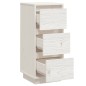 vidaXL Aparador 2 uds madera maciza de pino blanco 32x34x75 cm vidaXL Aparador 2 uds madera maciza de pino blanco 32x34x75 cm