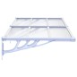 vidaXL Marquesina puerta policarbonato gris y transparente 152,5x90 cm vidaXL Marquesina puerta policarbonato gris y transparente 152,5x90 cm