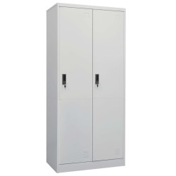 vidaXL Armario de acero gris claro 80x50x180 cm