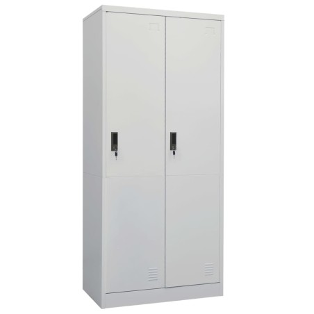 vidaXL Armario de acero gris claro 80x50x180 cm