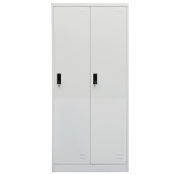 vidaXL Armario de acero gris claro 80x50x180 cm