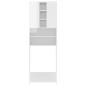 vidaXL Armario para lavadora blanco brillante 64x25,5x190 cm