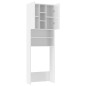 vidaXL Armario para lavadora blanco brillante 64x25,5x190 cm