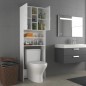 vidaXL Armario para lavadora blanco brillante 64x25,5x190 cm