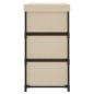 vidaXL Armario almacenamiento con 6 cajones acero crema 55x29x55 cm vidaXL Armario almacenamiento con 6 cajones acero crema 55x29x55 cm