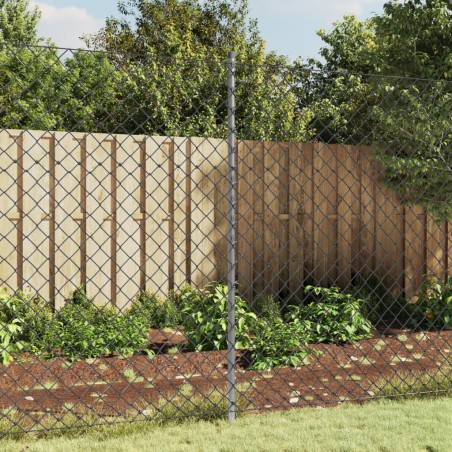 vidaXL Postes de valla 15 unidades acero galvanizado 170 cm 