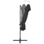 vidaXL Sombrilla voladiza con cubierta doble antracita 250x250 cm