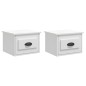 vidaXL Mesitas de noche de pared 2 uds blanco brillante 41,5x36x28 cm vidaXL Mesitas de noche de pared 2 uds blanco brillante 41,5x36x28 cm