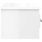 vidaXL Mesitas de noche de pared 2 uds blanco brillante 41,5x36x28 cm vidaXL Mesitas de noche de pared 2 uds blanco brillante 41,5x36x28 cm