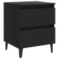 vidaXL Mesita de noche madera contrachapada negro 40x35x50 cm vidaXL Mesita de noche madera contrachapada negro 40x35x50 cm