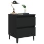 vidaXL Mesita de noche madera contrachapada negro 40x35x50 cm vidaXL Mesita de noche madera contrachapada negro 40x35x50 cm