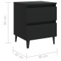 vidaXL Mesita de noche madera contrachapada negro 40x35x50 cm vidaXL Mesita de noche madera contrachapada negro 40x35x50 cm