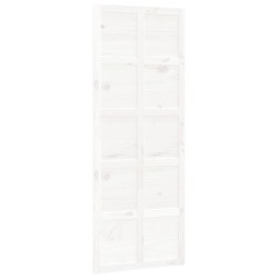 vidaXL Puerta de granero madera maciza pino blanca 80x1,8x214 cm