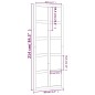 vidaXL Puerta de granero madera maciza pino blanca 80x1,8x214 cm