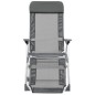 vidaXL Sillas de camping plegables con reposapiés 2 uds textilene gris vidaXL Sillas de camping plegables con reposapiés 2 uds textilene gris