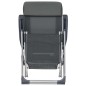 vidaXL Sillas de camping plegables con reposapiés 2 uds textilene gris vidaXL Sillas de camping plegables con reposapiés 2 uds textilene gris