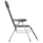 vidaXL Sillas de camping plegables con reposapiés 2 uds textilene gris vidaXL Sillas de camping plegables con reposapiés 2 uds textilene gris