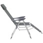 vidaXL Sillas de camping plegables con reposapiés 2 uds textilene gris vidaXL Sillas de camping plegables con reposapiés 2 uds textilene gris