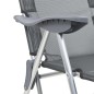 vidaXL Sillas de camping plegables con reposapiés 2 uds textilene gris vidaXL Sillas de camping plegables con reposapiés 2 uds textilene gris
