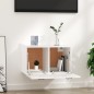 vidaXL Armario pared madera contrachapada blanco brillo 80x35x36,5 cm vidaXL Armario pared madera contrachapada blanco brillo 80x35x36,5 cm