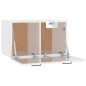 vidaXL Armario pared madera contrachapada blanco brillo 80x35x36,5 cm vidaXL Armario pared madera contrachapada blanco brillo 80x35x36,5 cm
