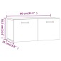 vidaXL Armario pared madera contrachapada blanco brillo 80x35x36,5 cm vidaXL Armario pared madera contrachapada blanco brillo 80x35x36,5 cm