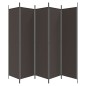 vidaXL Biombo divisor de 5 paneles de tela marrón 250x200 cm vidaXL Biombo divisor de 5 paneles de tela marrón 250x200 cm