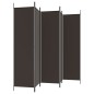 vidaXL Biombo divisor de 5 paneles de tela marrón 250x200 cm vidaXL Biombo divisor de 5 paneles de tela marrón 250x200 cm