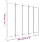 vidaXL Biombo divisor de 5 paneles de tela marrón 250x200 cm vidaXL Biombo divisor de 5 paneles de tela marrón 250x200 cm