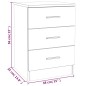 vidaXL Mesita de noche madera contrachapada roble ahumado 38x35x56 cm vidaXL Mesita de noche madera contrachapada roble ahumado 38x35x56 cm