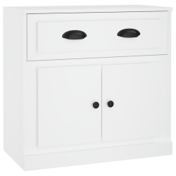 vidaXL Aparador de madera contrachapada blanco 70x35,5x67,5 cm