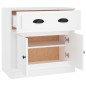 vidaXL Aparador de madera contrachapada blanco 70x35,5x67,5 cm vidaXL Aparador de madera contrachapada blanco 70x35,5x67,5 cm