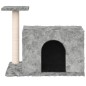 vidaXL Rascador para gatos con postes de sisal gris claro 51 cm